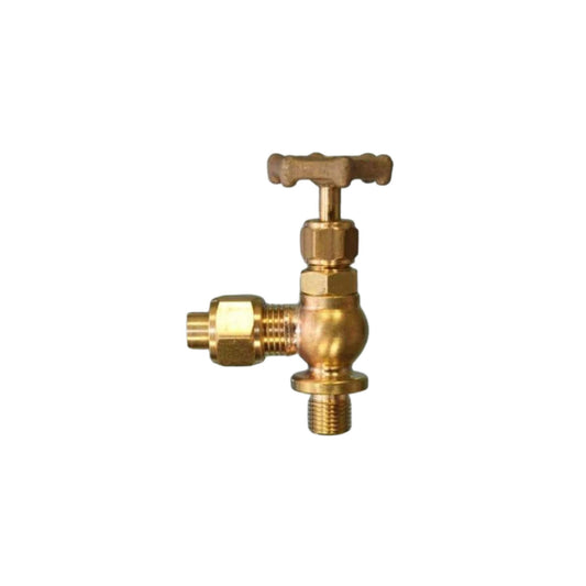 5155 Steam Stop Valves 1/4" x 40 tpi - 3/16" pipe Globe Valve Style